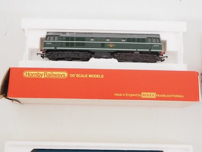 Lot 397 - A group of HORNBY OO gauge diesel locomotives,...