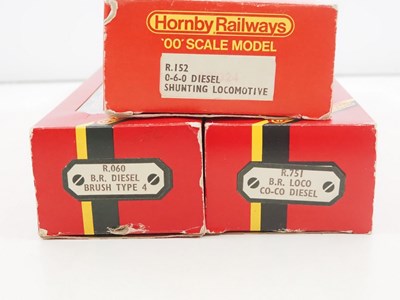 Lot 405 - A group of HORNBY and LIMA OO gauge diesel...