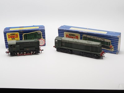 Lot 429 - A pair of HORNBY DUBLO 3-rail OO gauge diesel...