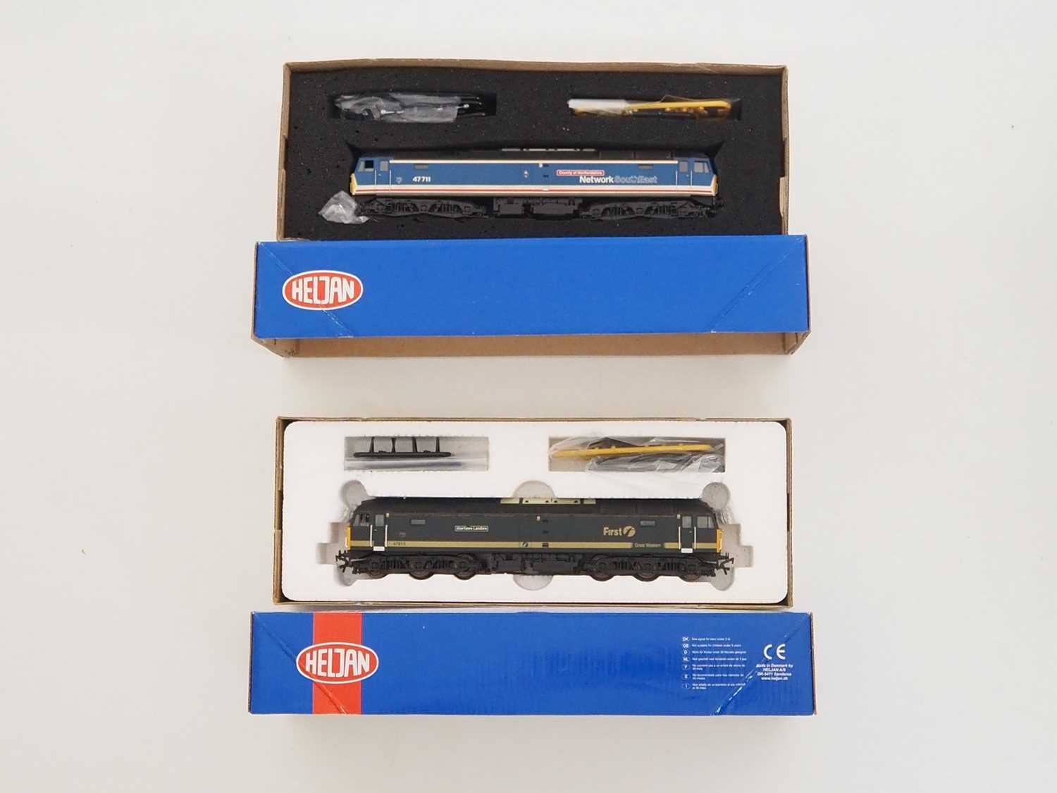 Lot 478 - A pair of HELJAN OO gauge Class 47 diesel...