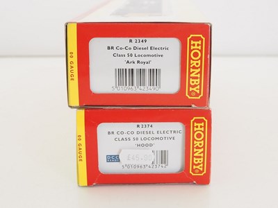 Lot 505 - A pair of HORNBY OO gauge Class 50 diesel...