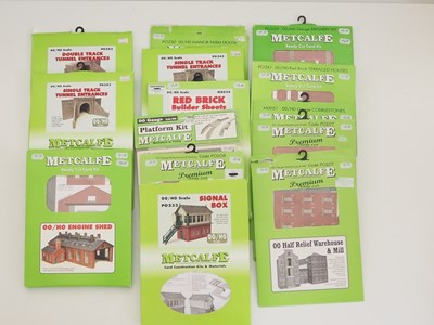 Lot 549 - A group of METCALFE OO gauge card building...