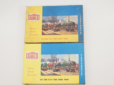 Lot 582 - A pair of HORNBY DUBLO OO gauge 2-rail goods...