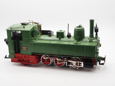 Lot 620 - An LGB 2073 G scale 0-6-2T steam locomotive in...