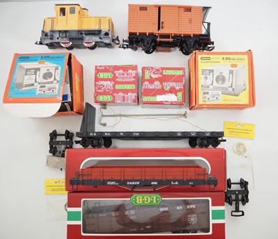 Lot 621 - A mixed group of LGB G scale rolling stock...