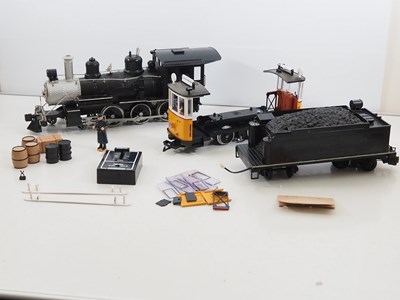 Lot 627 - A BACHMANN G scale steam loco and an LGB tram...