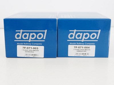 Lot 639 - A pair of DAPOL O gauge wagons, comprising of...