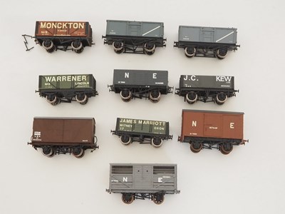 Lot 656 - A group of kitbuilt O gauge finescale vans and...