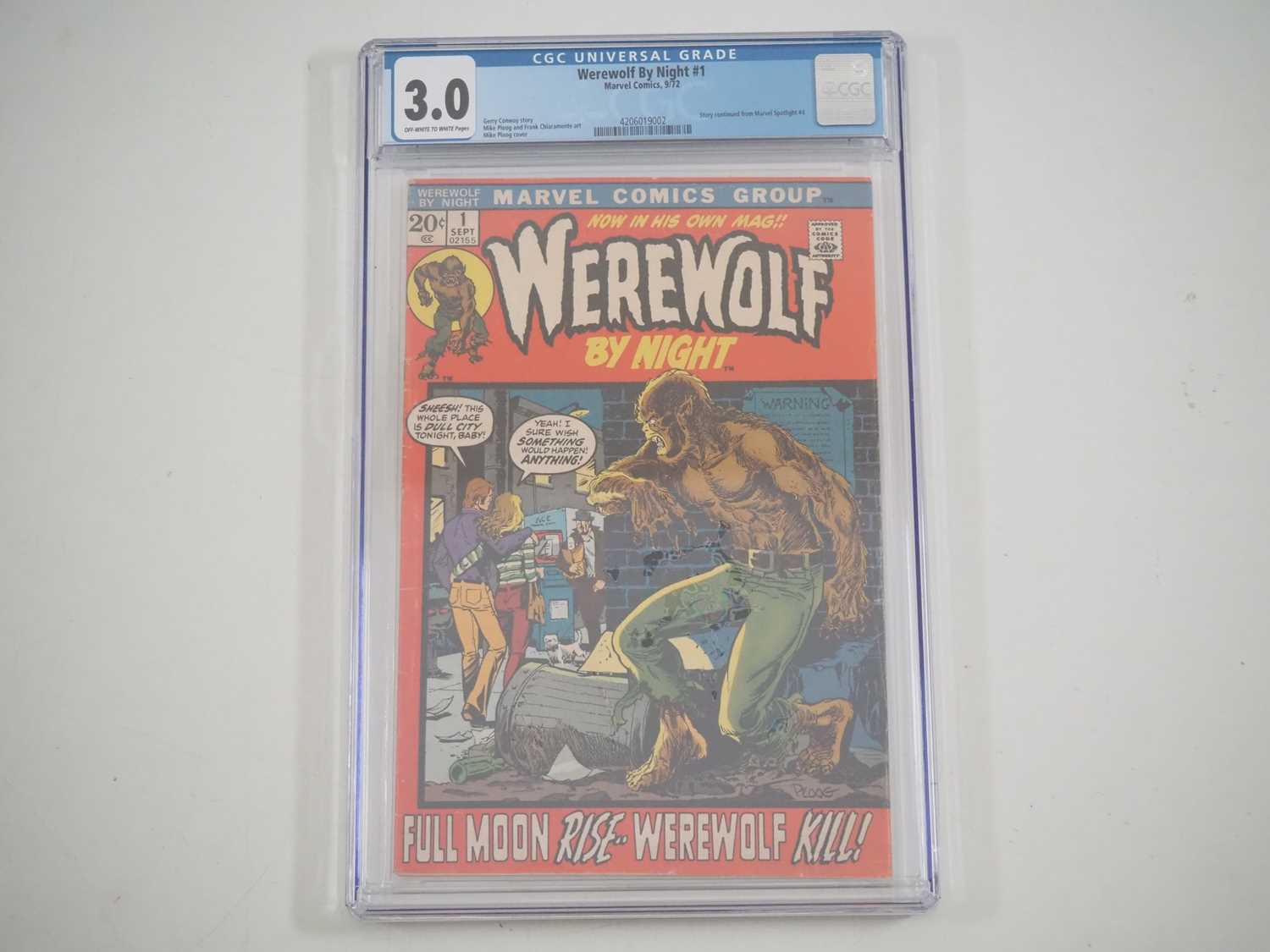 Lot 95 - WEREWOLF BY NIGHT #1 (1972 - MARVEL) - GRADED...