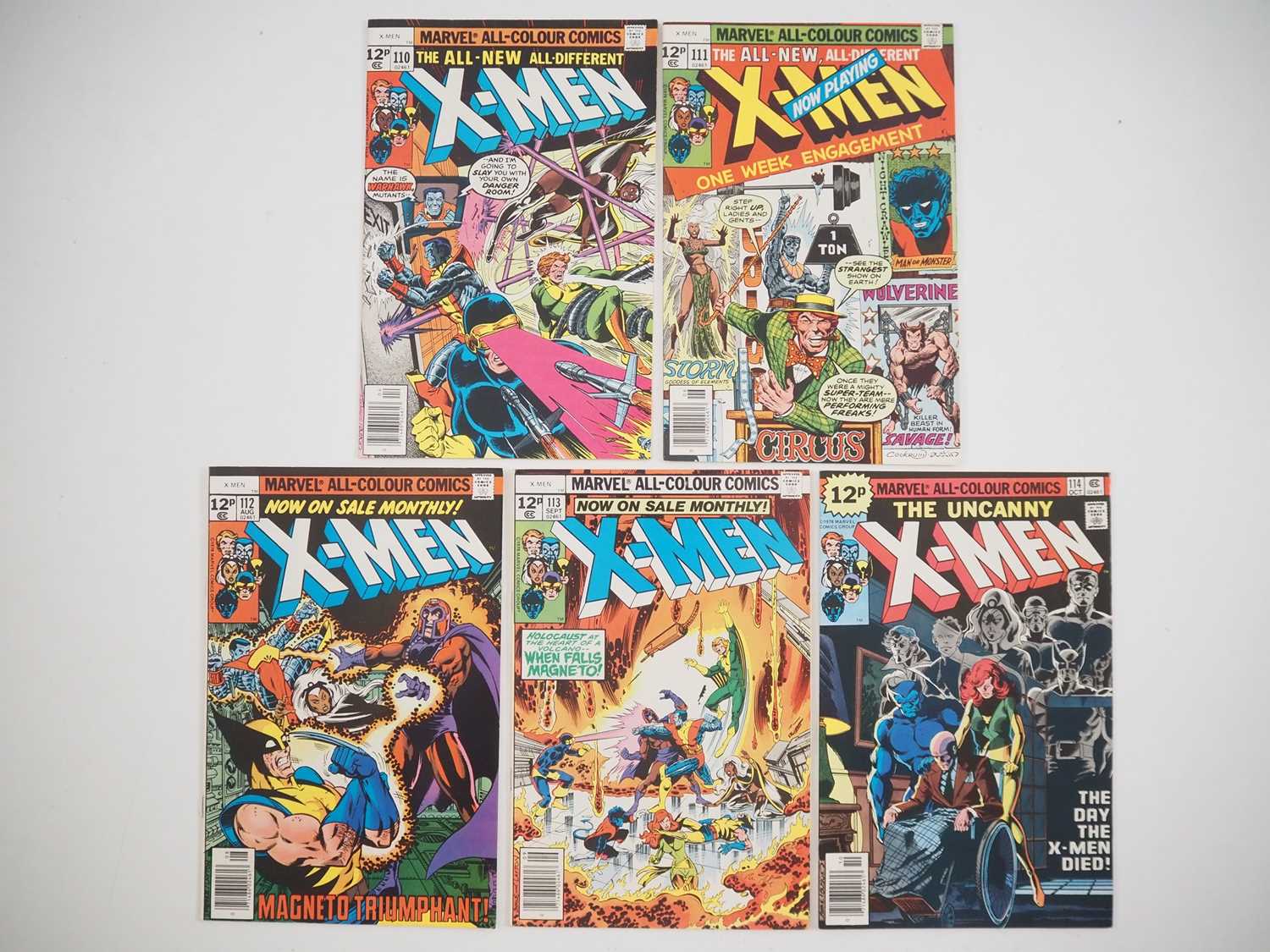Lot 237 - UNCANNY X-MEN #110, 111, 112, 113, 114 - (5 in...