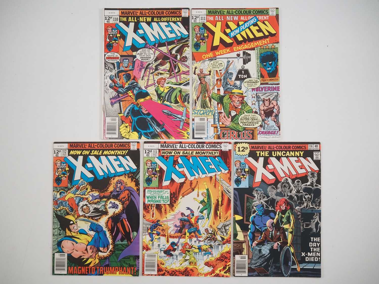 Lot 106 - UNCANNY X-MEN #110, 111, 112, 113, 114 - (5