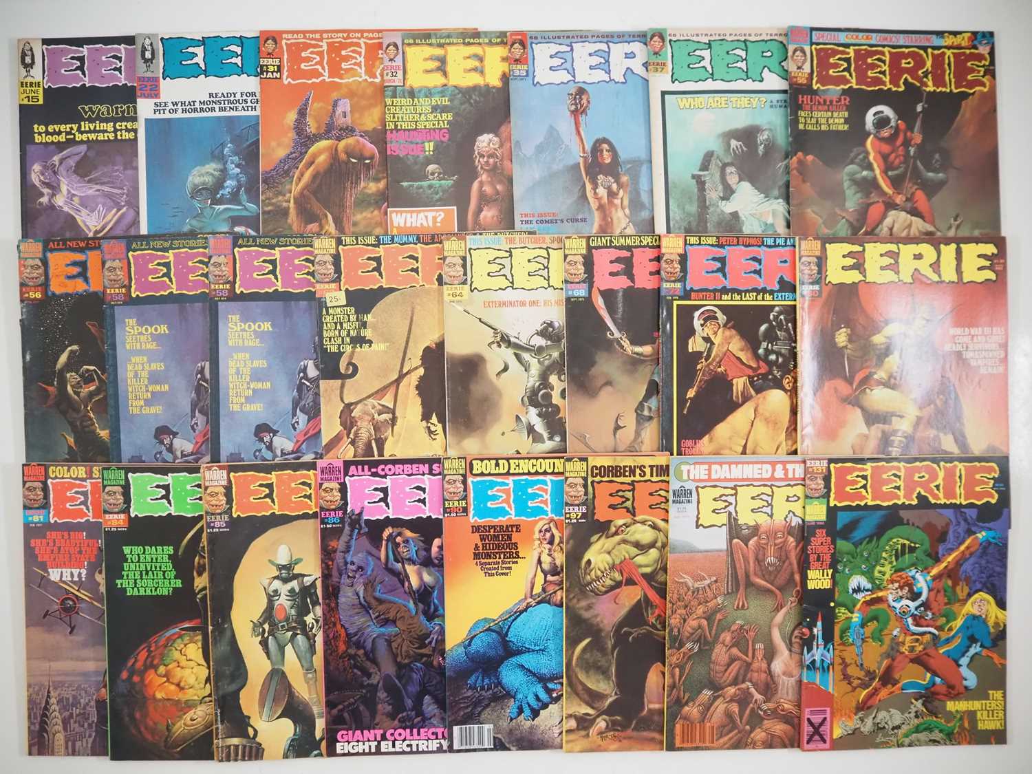 Lot 179 - EERIE MAGAZINE #15, 22, 31, 32, 35, 37, 55, 56,...