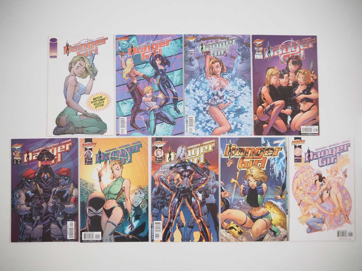 Lot 158 - DANGER GIRL #PREVIEW, 1, 2, 3, 4, 5, 6, 7 +...