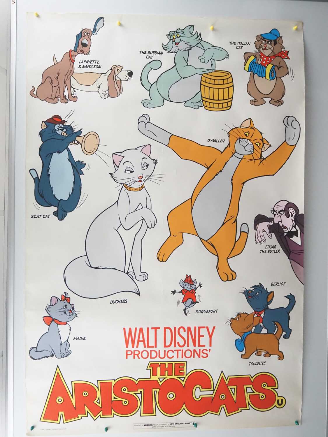 Lot 70 - WALT DISNEY: THE ARISTOCATS (1970) UK 60" x 40"...