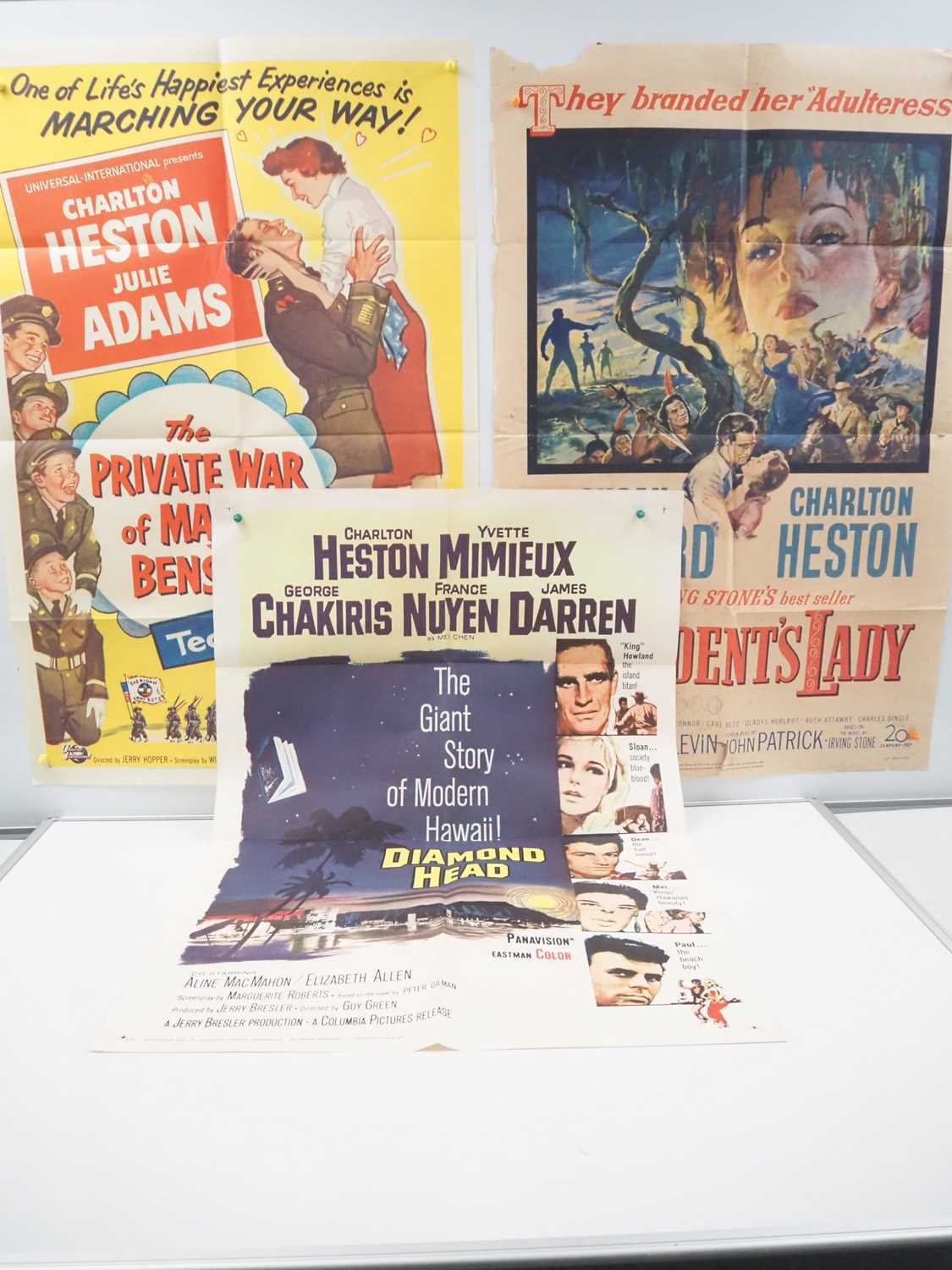 Lot 102 - A group of folded movie posters comprising: