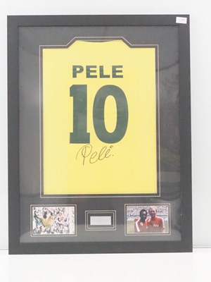 Lot 128 - PELE - A framed and glazed replica Brazil...