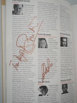 Lot 131 - A group of 55 signed theatre programmes, most...