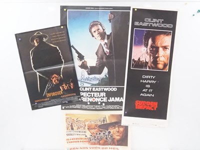 Lot 172 - CLINT EASTWOOD: A group of four movie posters...