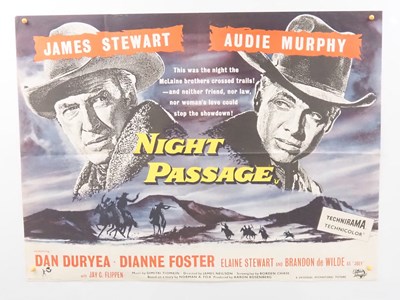 Lot 221 - NIGHT PASSAGE (1957) UK quad film poster -...