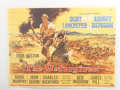 Lot 228 - THE UNFORGIVEN (1960) - UK Quad movie poster -...