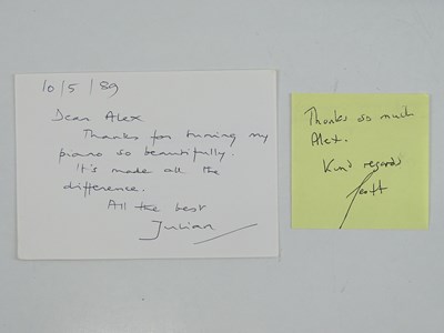 Lot 118 - A change of address card with handwritten note...