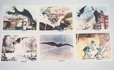 Lot 310 - RODAN (1957) - 6 x UK Front of House lobby cards