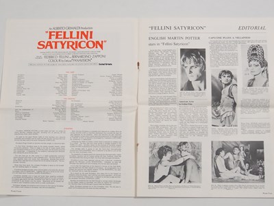 Lot 312 - SATYRICON (1969) - A UK Quad film poster, 3 x...