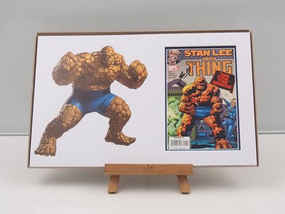 Lot 391 - MARVEL: STAN LEE MEETS THE THING - mounted...