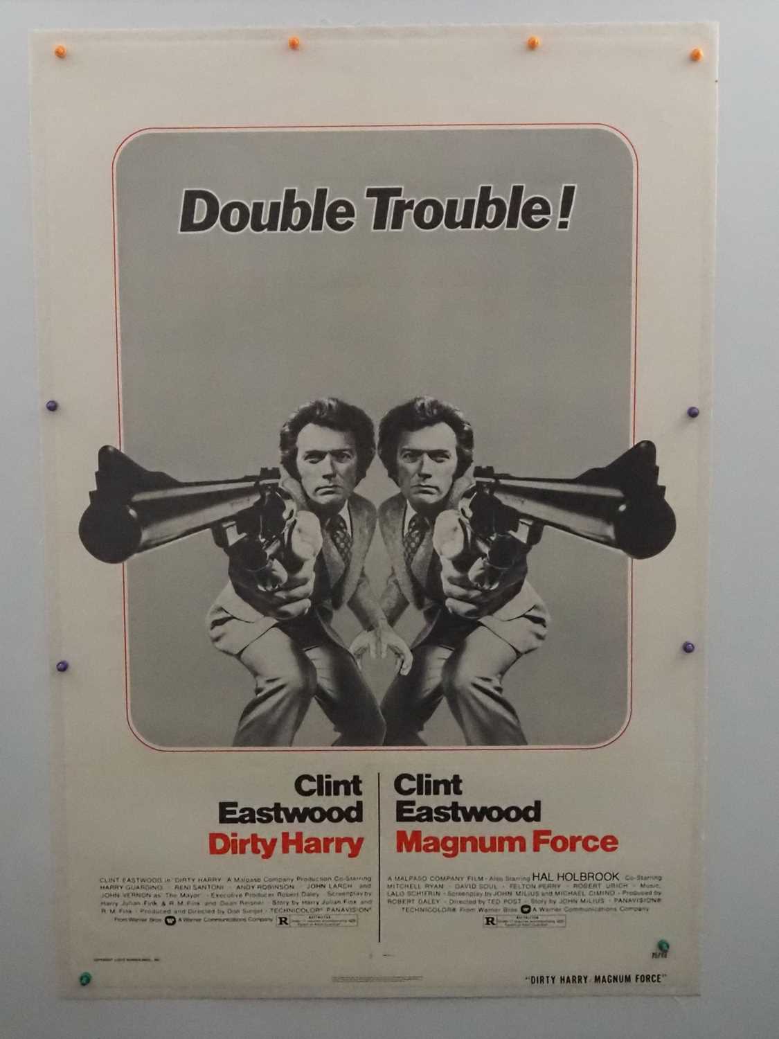 Lot 460 - DIRTY HARRY / MAGNUM FORCE (1975) US one sheet...