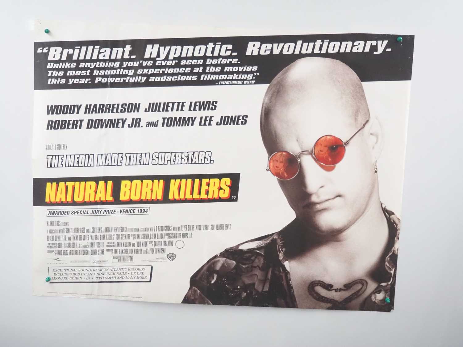 Lot 467 - NATURAL BORN KILLERS (1994) UK Quad film...
