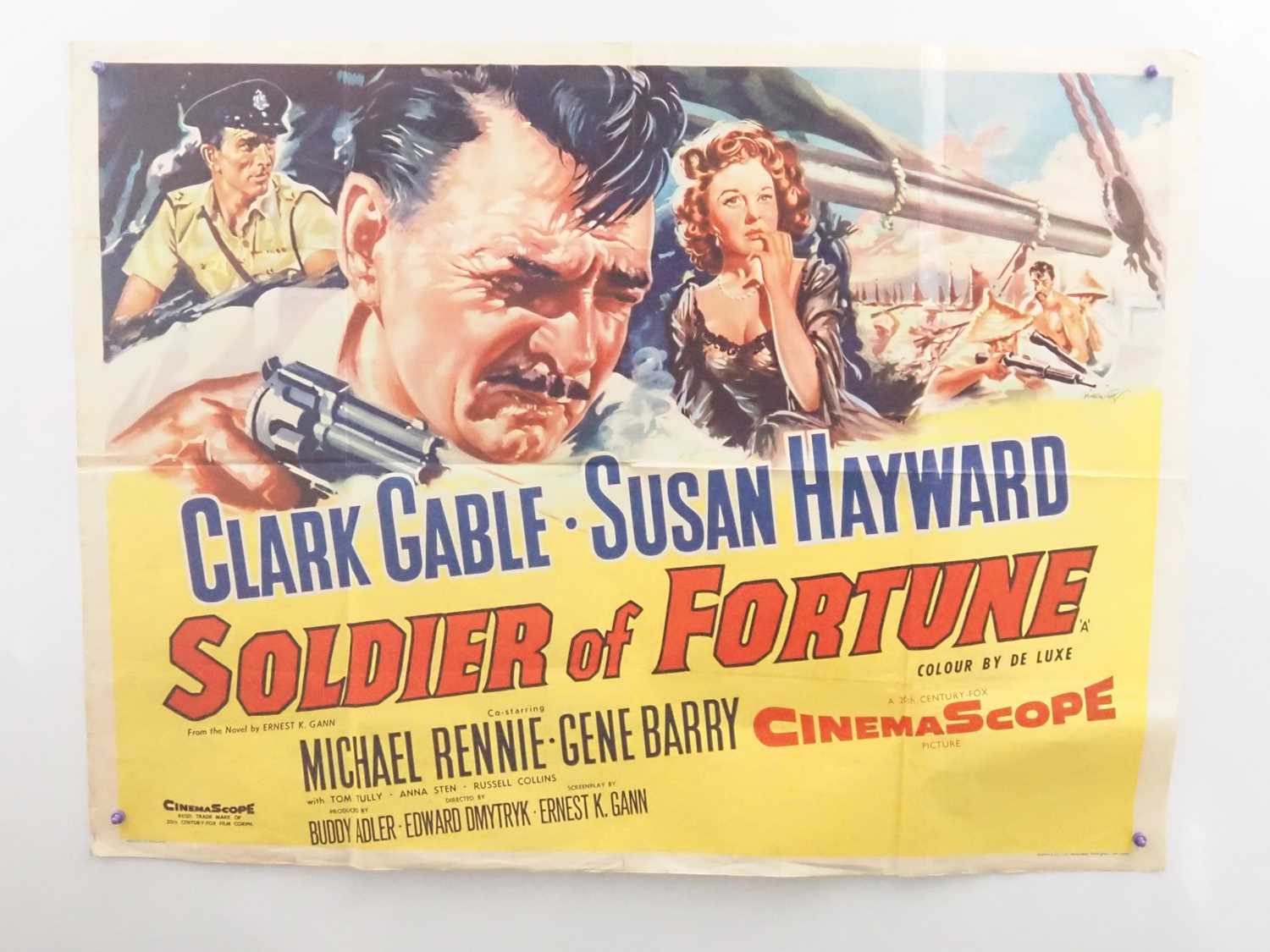 Lot 472 - SOLDIER OF FORTUNE (1955), UK quad film poster,...