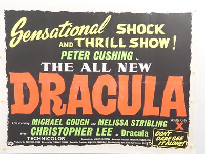 Lot 493 - DRACULA (1958) - UK Quad Style B - linen...