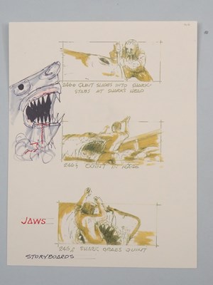 Lot 502 - JAWS (1975) - A reproduction story board by...