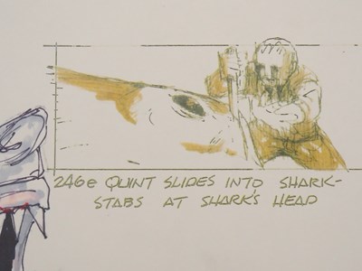 Lot 502 - JAWS (1975) - A reproduction story board by...