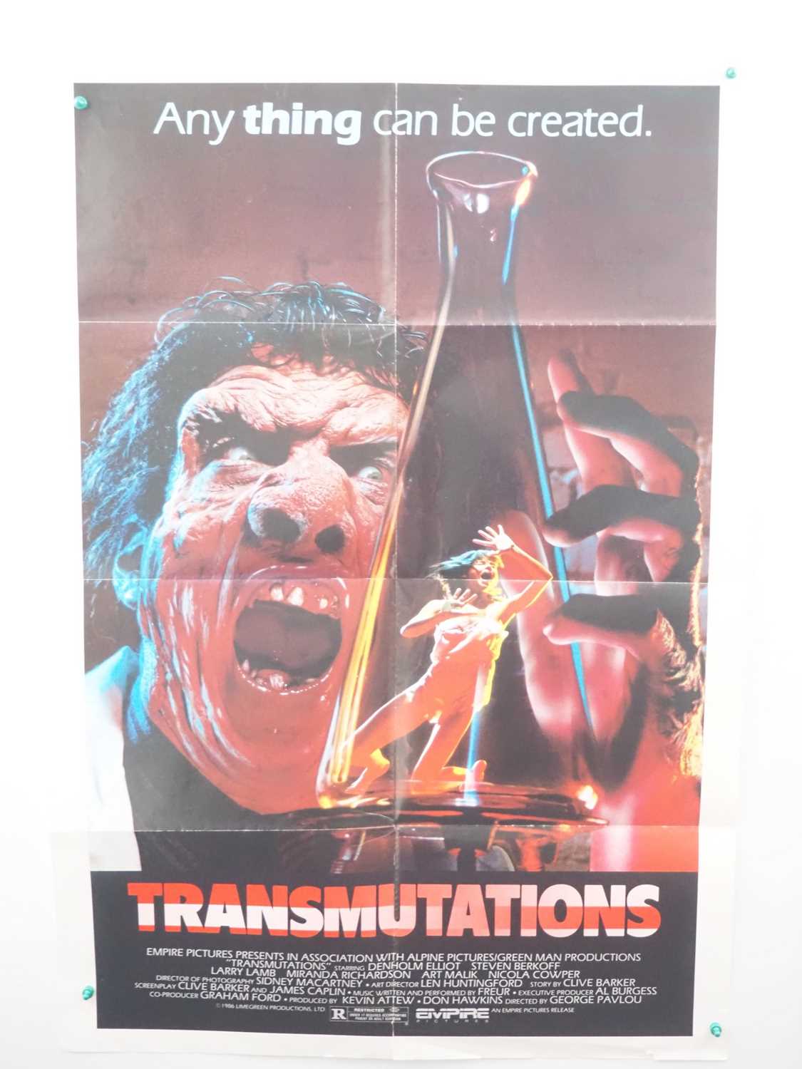 Lot 523 - TRANSMUTATIONS (1986) (AKA UNDERWORLD) - US