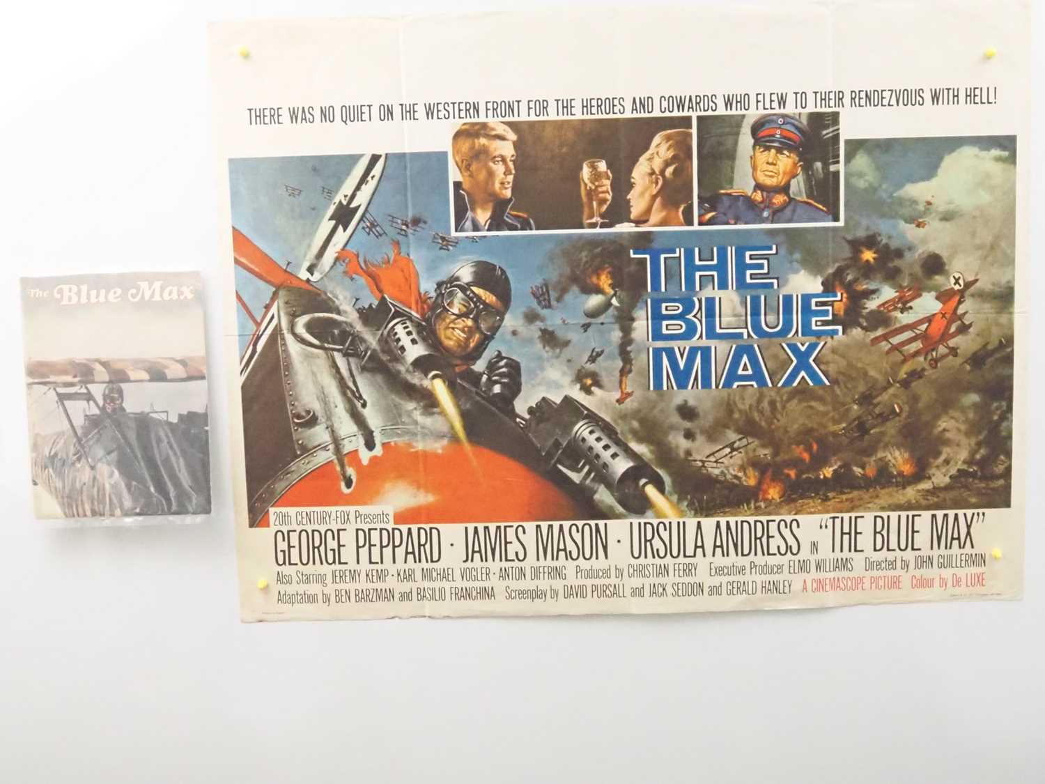 Lot 550 - THE BLUE MAX (1966) UK Quad poster (slight...