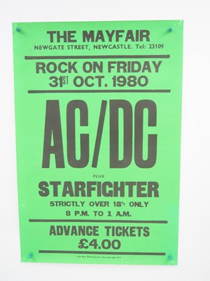 Lot 585 - AC/DC (1980) A Newcastle UK concert poster -...