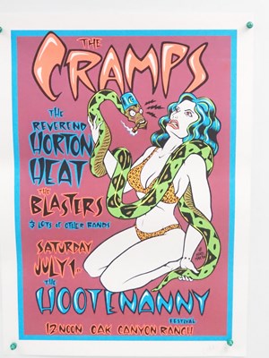 Lot 596 - CRAMPS - Horton Heat silk screened poster...