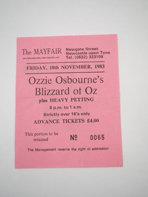 Lot 638 - OZZY OSBOURNE (1980) 'Blizzard of Oz' tour...