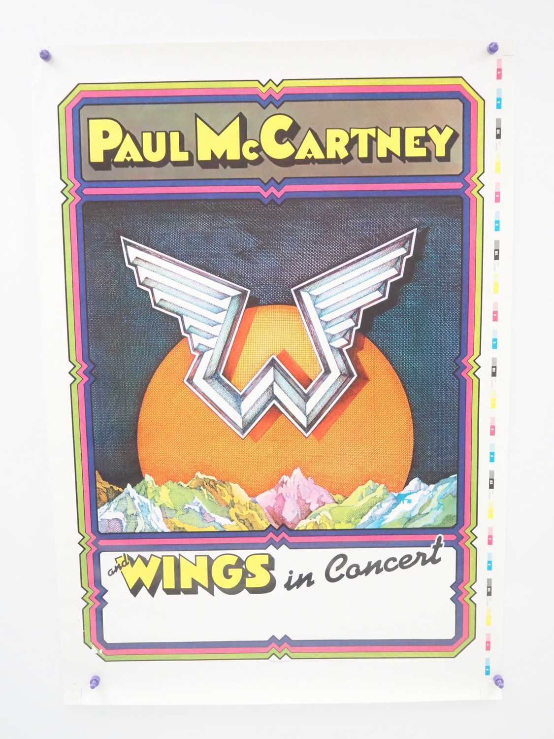 Lot 688 - WINGS (1976) TEST print tour poster (55cm x...