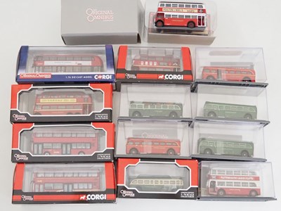 Lot 6 - A group of Corgi OOC 1:76 scale diecast buses,...
