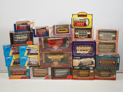 Lot 106 - A group of mostly 1:76 scale model trams by...