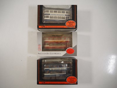 Lot 106 - A group of mostly 1:76 scale model trams by...