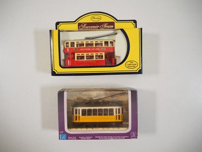 Lot 106 - A group of mostly 1:76 scale model trams by...