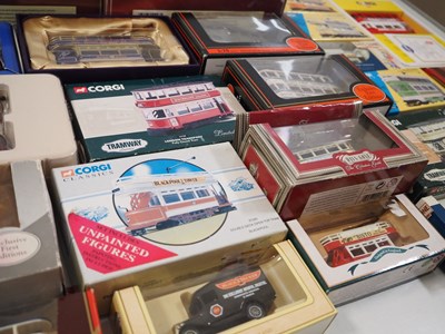 Lot 107 - A group of mostly 1:76 scale model trams by...