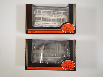 Lot 107 - A group of mostly 1:76 scale model trams by...