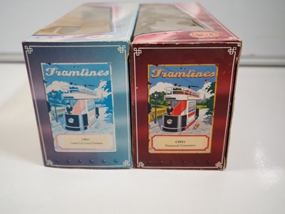 Lot 107 - A group of mostly 1:76 scale model trams by...