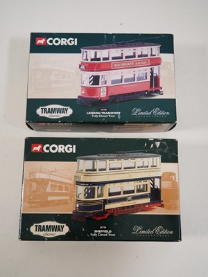 Lot 107 - A group of mostly 1:76 scale model trams by...
