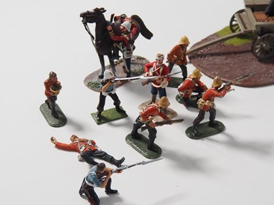 Lot 129 - A group of unboxed diecast Zulu War figures by...