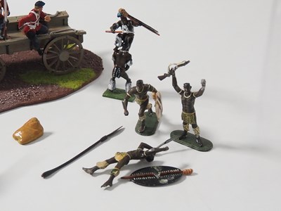 Lot 129 - A group of unboxed diecast Zulu War figures by...